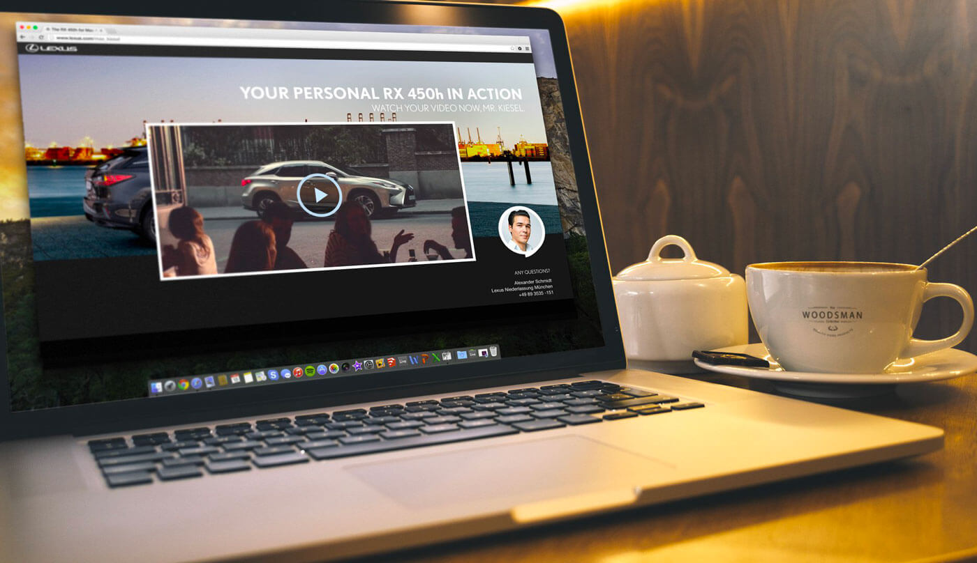 Next, deliver a personalized video to the customized microsite.