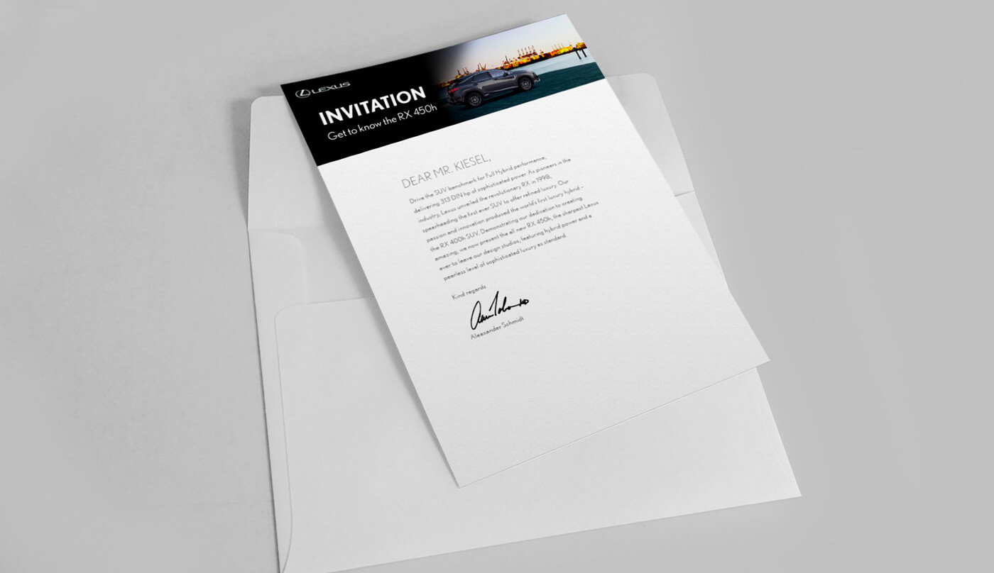 Closing the loop, a personalized invitation to a special, in-store event keeps the customer close to the brand and nurtures a deeper relationship.